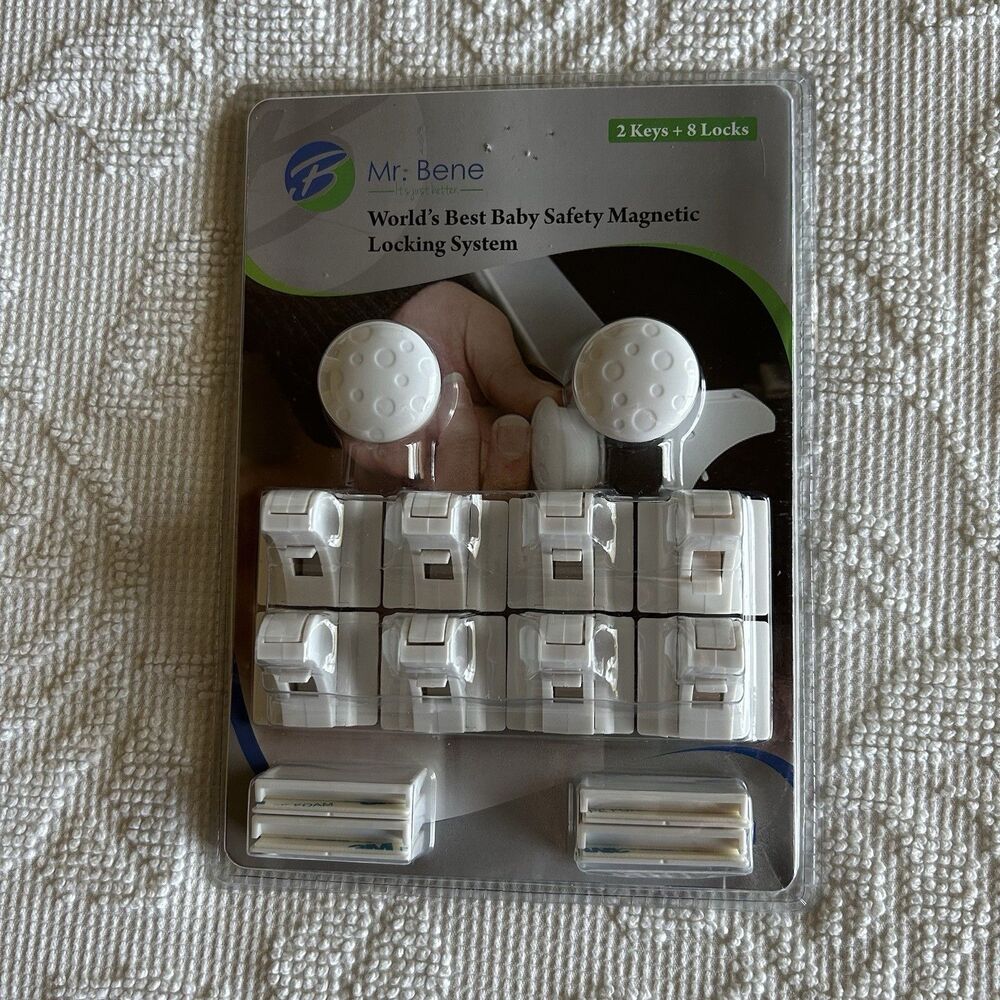 Mr Bene Magnetic Baby Safety Cabinet Locks 8 Locks 2 Keys New